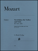 String Duos for Violin and Viola K423, 424 cover